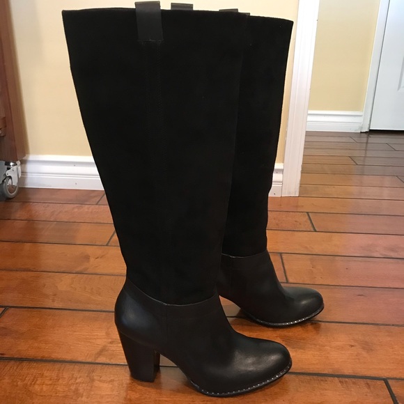 Splendid Knee high suede&leather boots